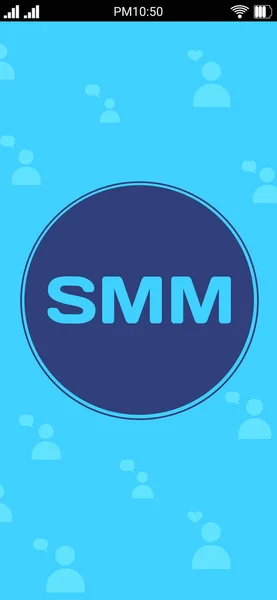 Smm Social Media Marketing Screen Smartphone Illustration — стокове фото