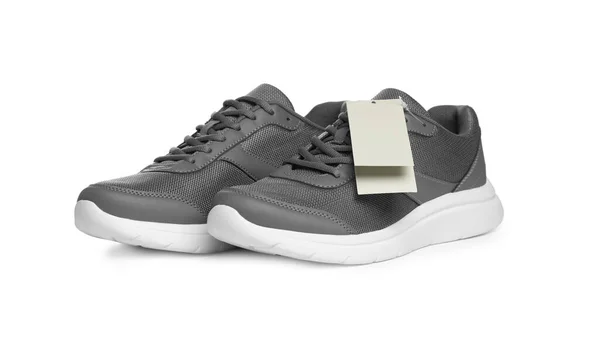 Coppia Scarpe Sportive Eleganti Sfondo Bianco — Foto Stock