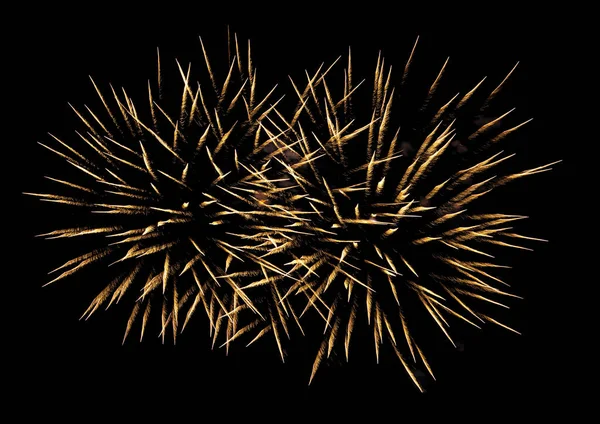 Prachtig Helder Vuurwerk Dat Nachtelijke Hemel Verlicht — Stockfoto