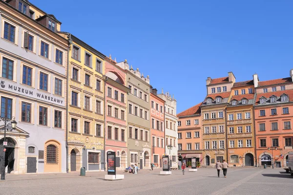 Βαρσοβία Πολωνία Μαρτίου 2022 Όμορφη Θέα Της Πλατείας Της Παλιάς — Φωτογραφία Αρχείου