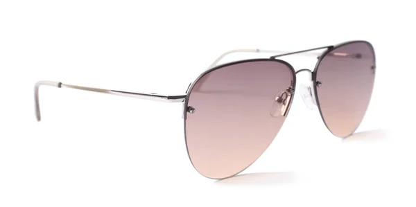 New Stylish Aviator Sunglasses Isolated White — 스톡 사진