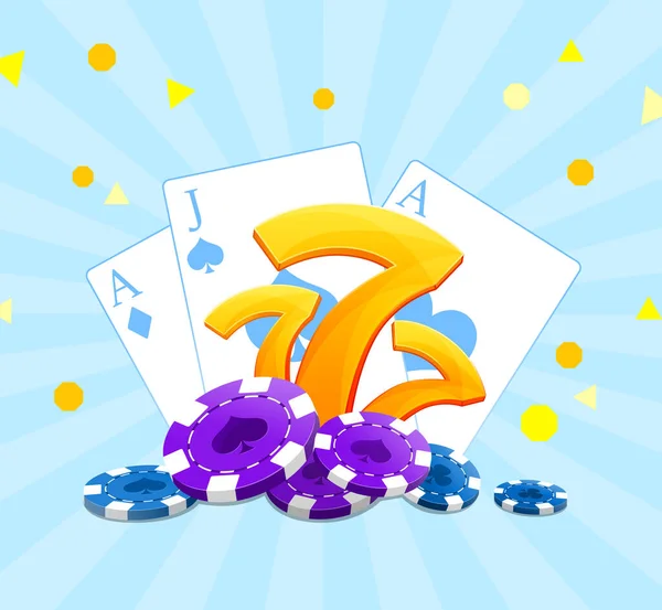 Lucky Number 777 Winning Jackpot Online Casino — Foto Stock