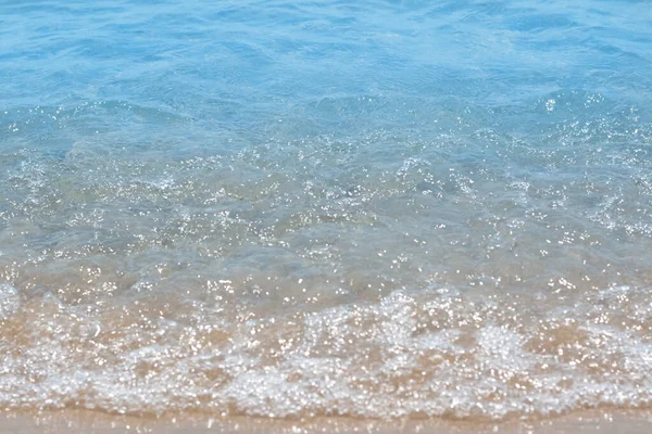 Krásný Výhled Mořskou Vlnu Písčitém Břehu — Stock fotografie