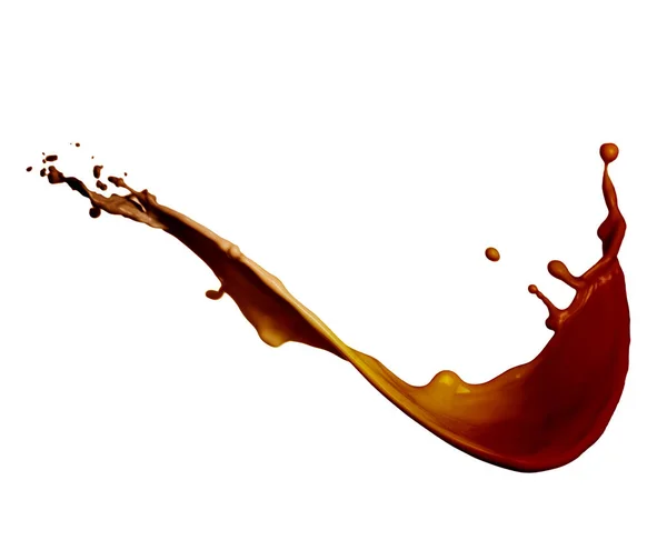 Splash Tasty Soy Sauce Isolated White — Stockfoto