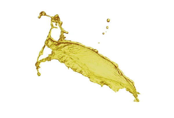 Natural Organic Cooking Oil Splashing White Background — Stock Fotó