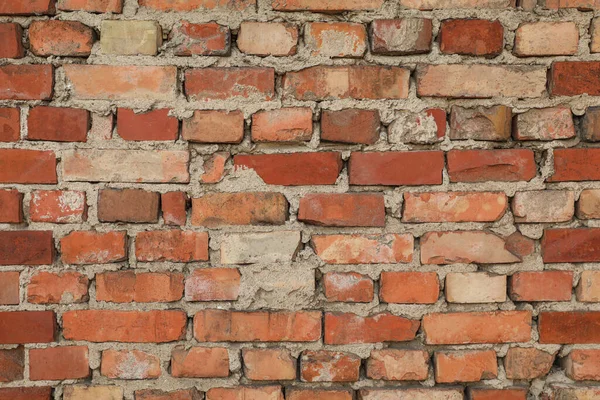 Texture Old Red Brick Wall Background — Stockfoto