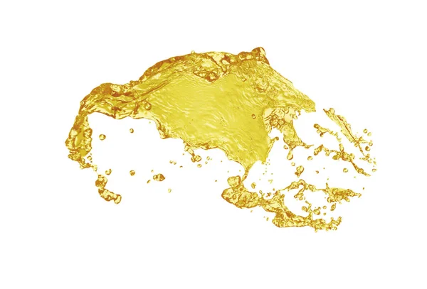 Natürliches Bio Speiseöl Spritzt Auf Weißem Hintergrund — Stockfoto