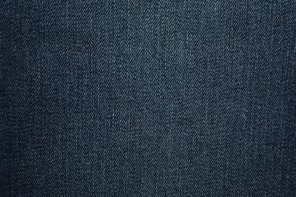 Texture of dark blue jeans as background, closeup