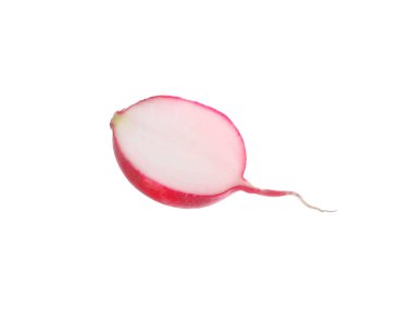 Taze turpun yarısı beyaza izole edilmiş.