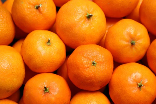 Delicious Fresh Ripe Tangerines Background Closeup — ストック写真