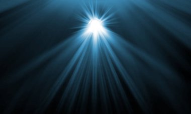 Bright spotlight in darkness. Professional stage equipment