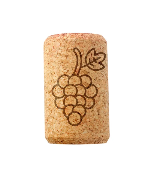 Wine Cork Grape Image Isolated White — Stock Fotó