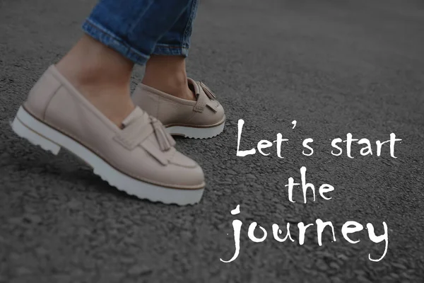 Inspired Motivation Quotation Enjoy Journey Not Stock Photo 1271967061