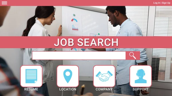 Homepage Employment Website Job Search Engine — Stock fotografie