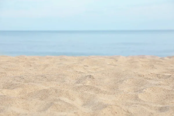 Крупним Планом Вид Піщаний Пляж Біля Моря — стокове фото