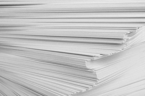 Stack White Paper Sheets Closeup View — Stock Photo, Image