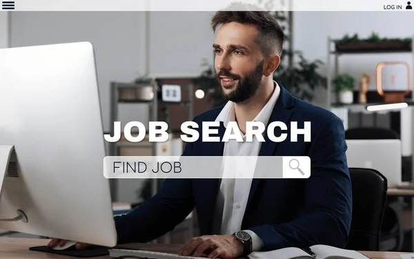 Homepage Employment Website Job Search Engine — Fotografia de Stock