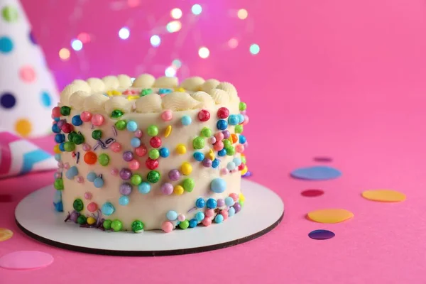 ピンクを基調とした可愛いお弁当ケーキ テキスト用スペース — ストック写真