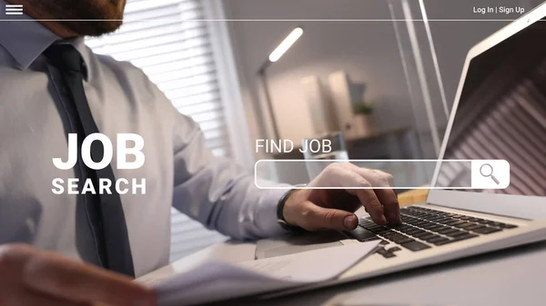 Homepage Employment Website Job Search Engine — Stok fotoğraf