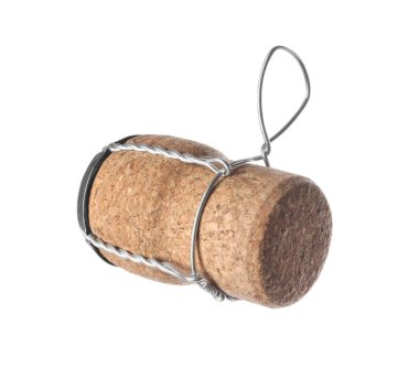 Beyaz şarap mantarı ve muselet kapağı.