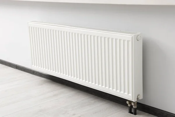 Modern Radiator White Wall Room Central Heating System — стоковое фото