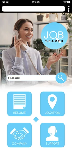 Homepage Employment Application Job Search Engine — ストック写真