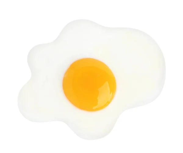 Tasty Fried Chicken Egg Isolated White Top View — Stock Photo, Image