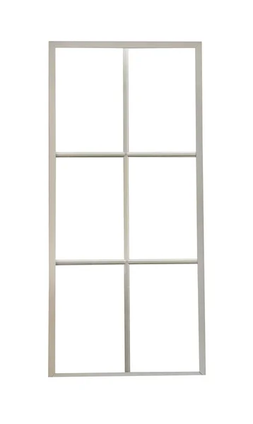 Beautiful Light Grey Window Frame Isolated White — Stock fotografie