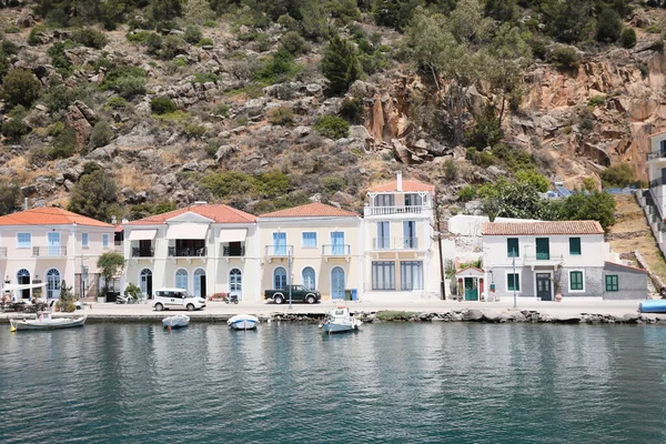 Beautiful View Coastal City Boats Sunny Day — Photo