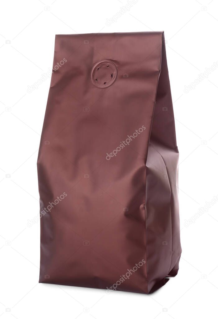 One blank foil package isolated on white