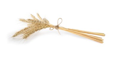 demet buğday kulakları üzerine beyaz izole