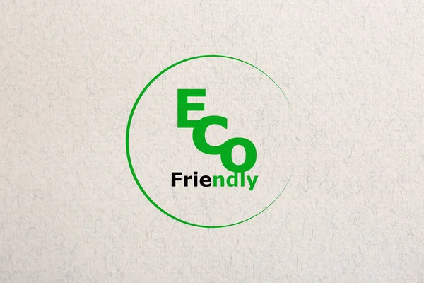 Phrase Eco Friendly Written Recycled Paper Top View — 스톡 사진