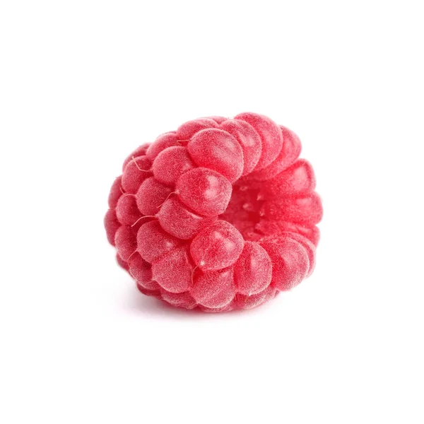 One Fresh Ripe Raspberry Isolated White — 图库照片