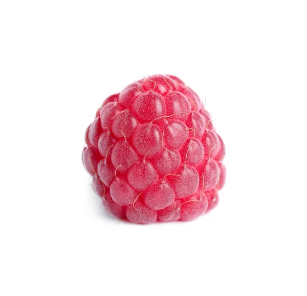 One Fresh Ripe Raspberry Isolated White — Stock Photo, Image