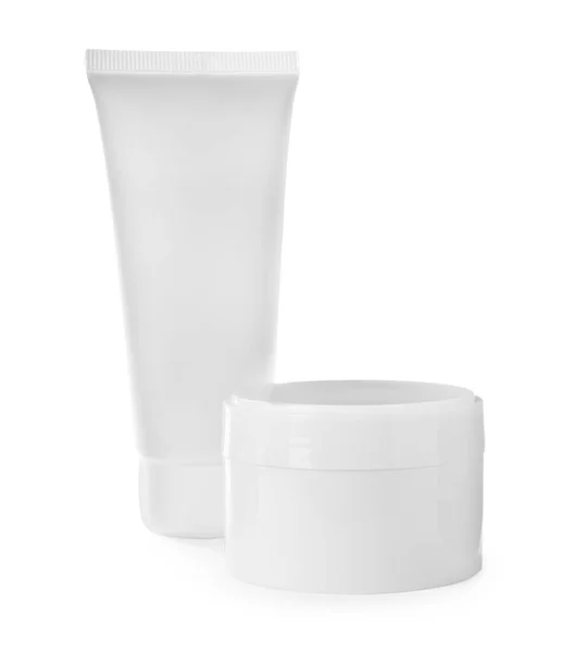Tube Jar Hand Cream Isolated White — 스톡 사진
