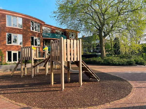Outdoor Playground Children House Sunny Day — Zdjęcie stockowe