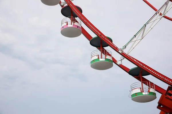 Όμορφη Μεγάλη Ρόδα Ferris Εξωτερικούς Χώρους Χώρος Για Κείμενο — Φωτογραφία Αρχείου