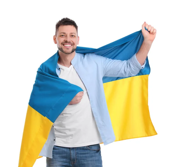 바탕에 우크라이나 국기를 — 스톡 사진
