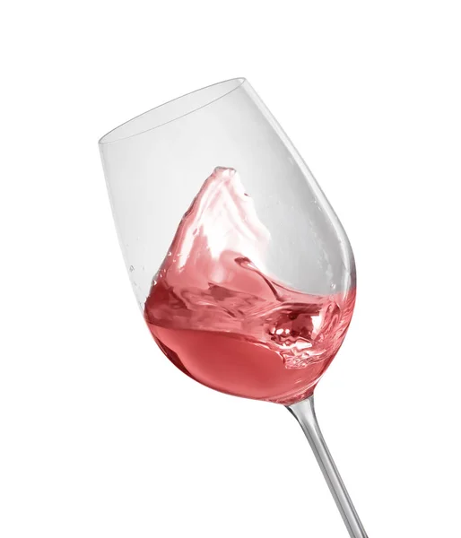 Glass Delicious Rose Wine Isolated White —  Fotos de Stock