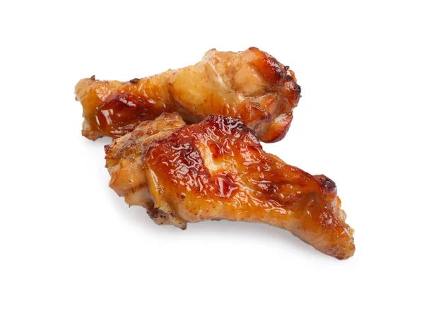 Delicious Fried Chicken Wings Isolated White Background — 图库照片