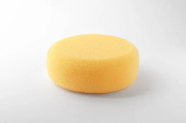 Yellow Sponge Clay Modeling White Background — Stockfoto