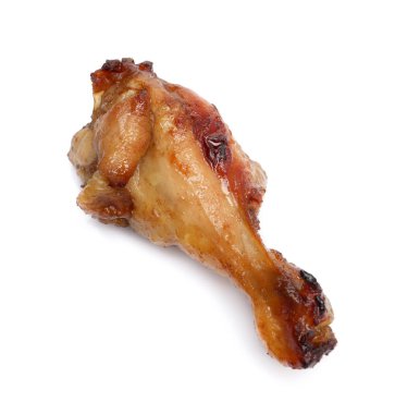 Delicious fried chicken wing isolated on white