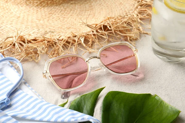 Stylish Sunglasses Beach Accessories Sand — Stockfoto