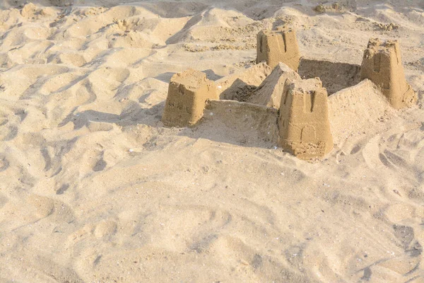 Beautiful Sand Castle Beach Space Text — Stock fotografie