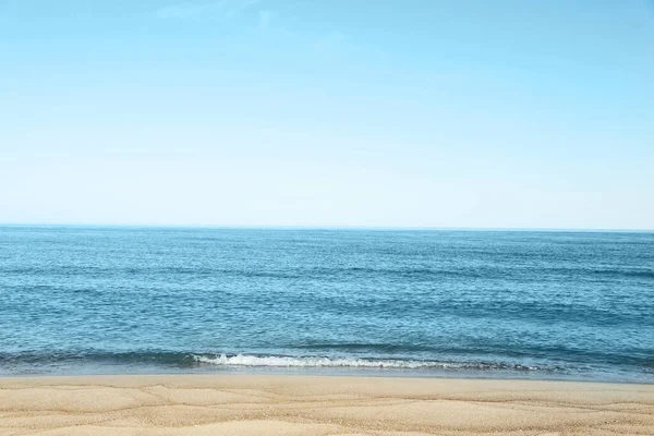 Picturesque View Sandy Beach Sea — Foto Stock