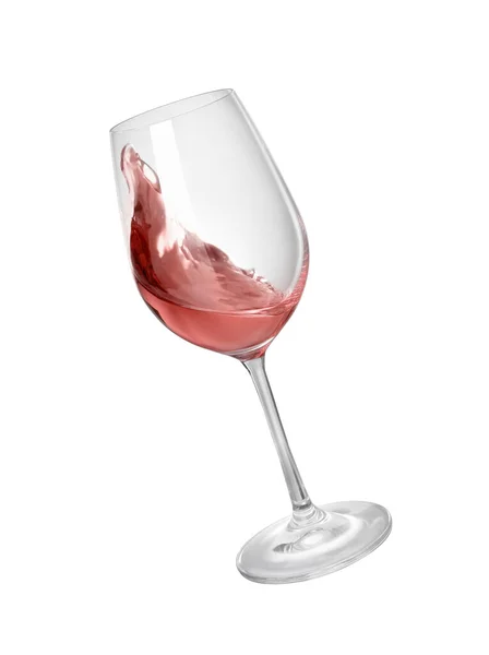 Glass Delicious Rose Wine Isolated White —  Fotos de Stock