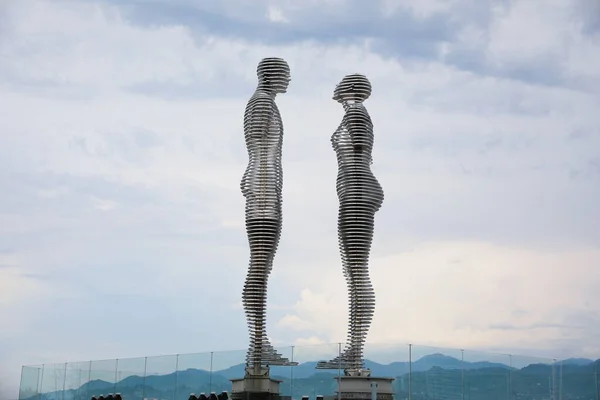 Batumi Georgia May 2022 Movable Sculptural Composition Ali Nino — Fotografia de Stock