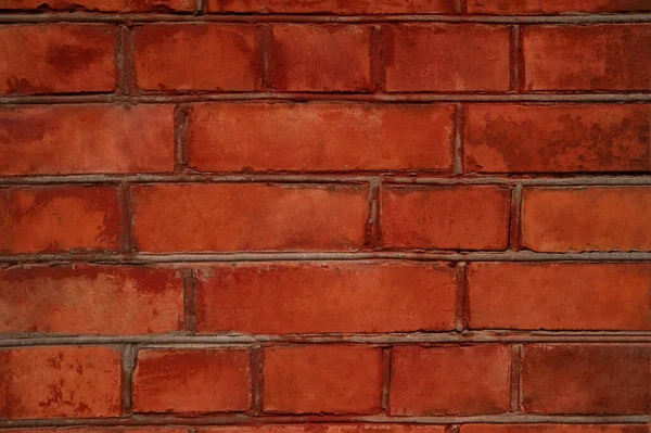 Tekstura Ściany Czerwonej Cegły Jako Tło — Zdjęcie stockowe