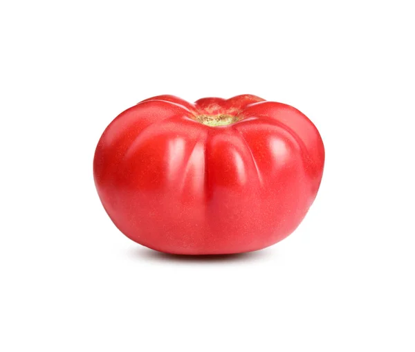 Whole Ripe Red Tomato Isolated White — Stock Fotó