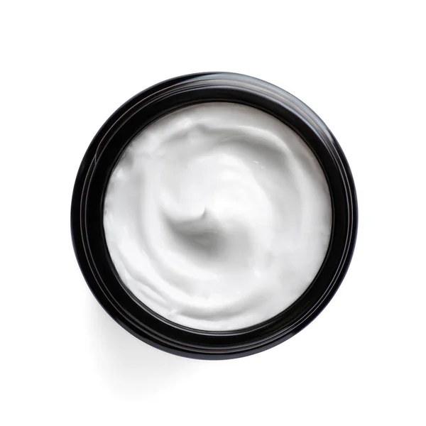 Jar Hand Cream White Background Top View — Stockfoto